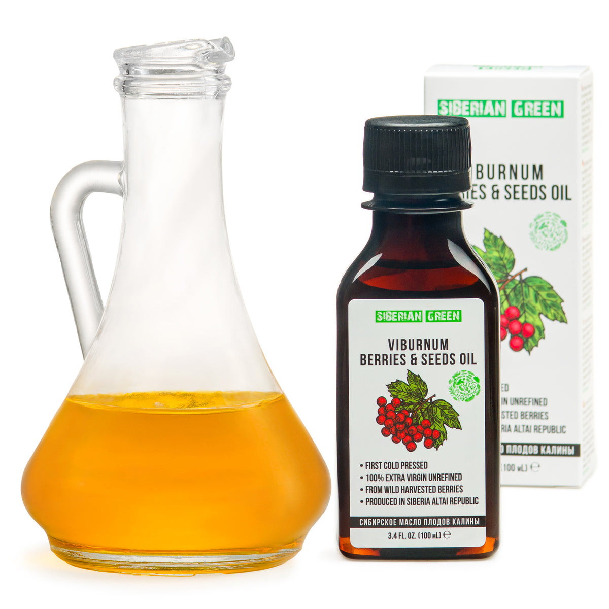 Sibirisches Viburnum Schneeballöl Extra Nativ Kaltgepresst 100 ml