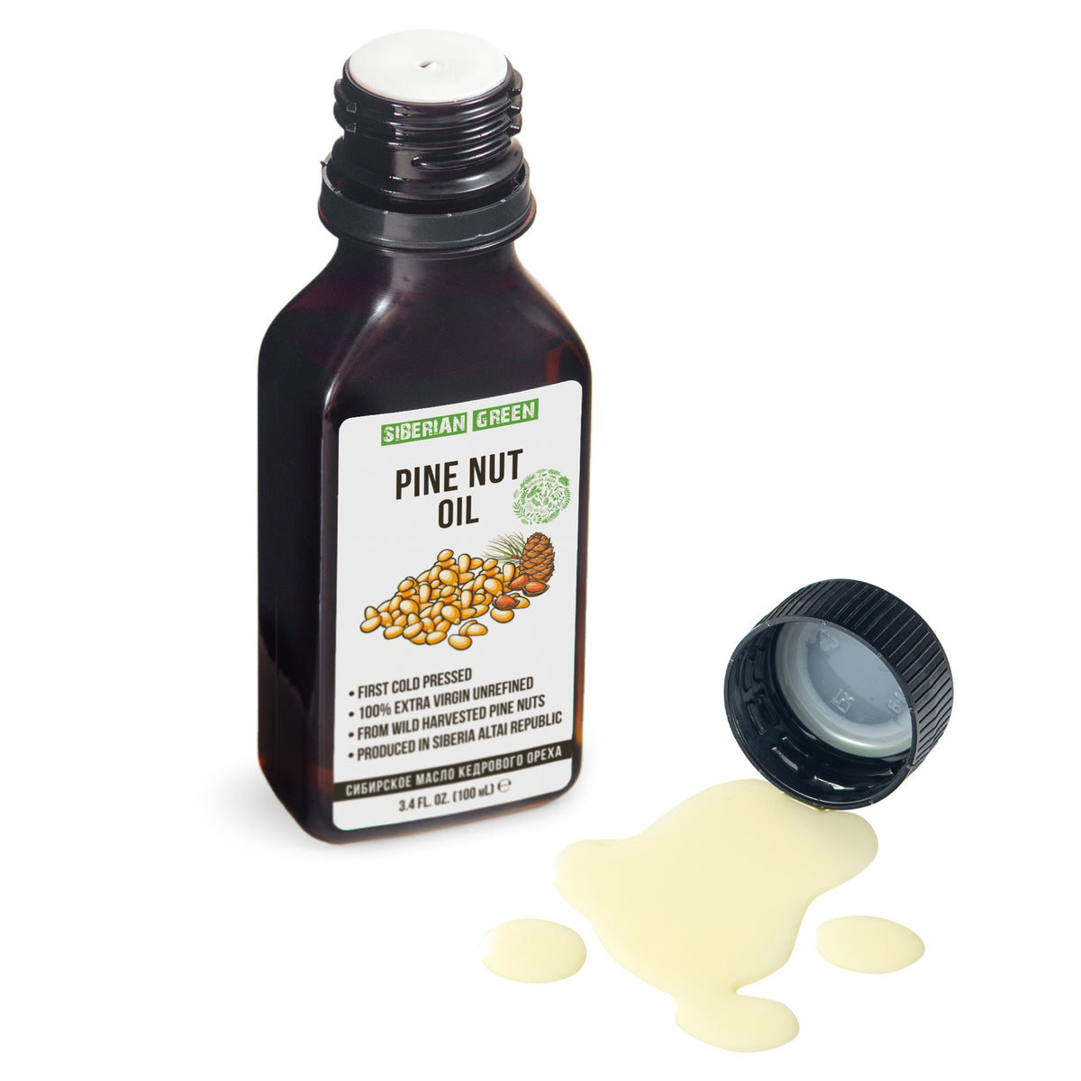 Sibirisches Pinienkernöl - Сold Pressed Premium Qualität