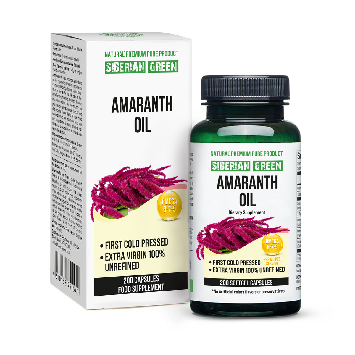 Bio-Amaranthsamenöl-Kapseln - 200 Weichkapseln