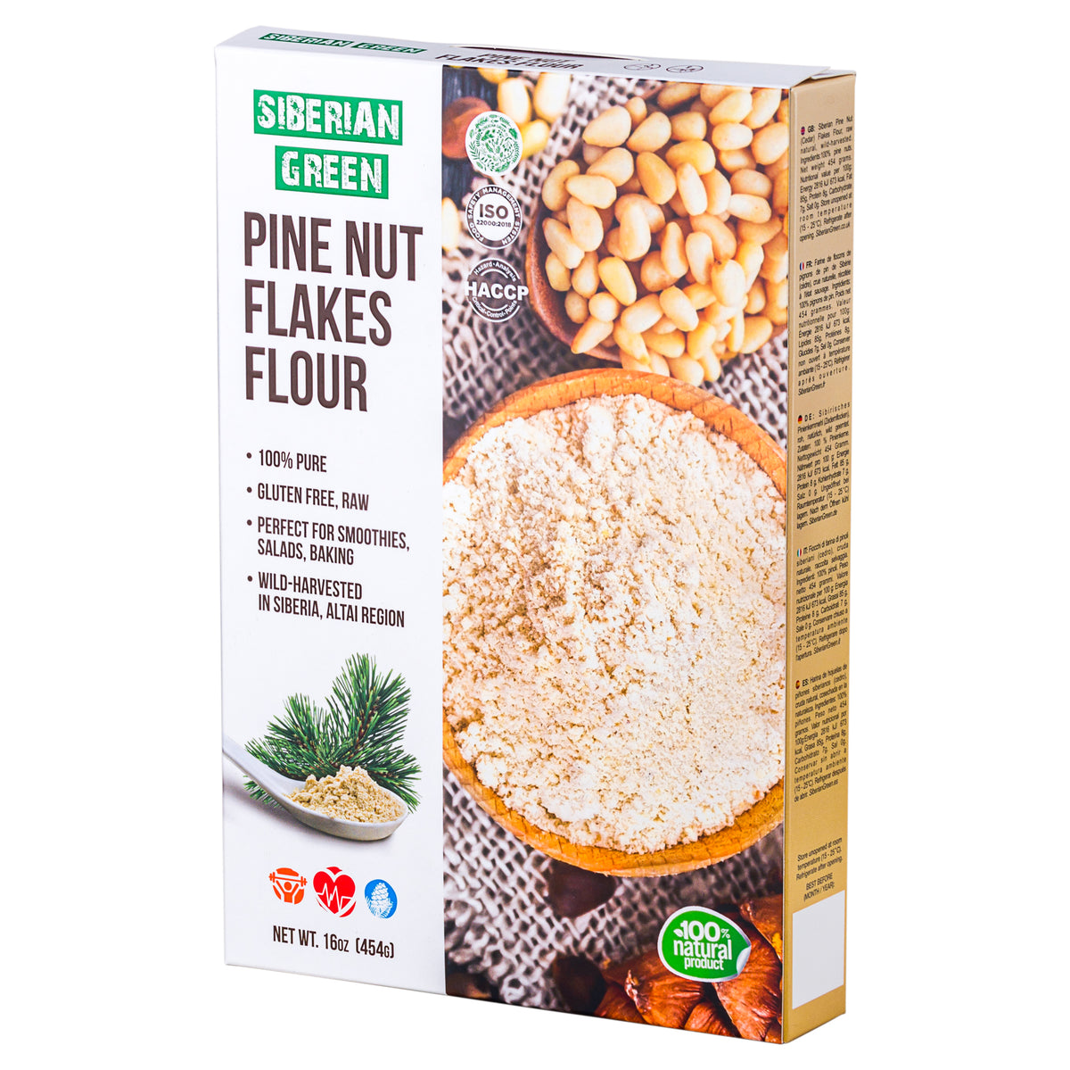 Sibirisches Pinienkernpulver - 454g | Bio-Pinienkernmehl aus Altai