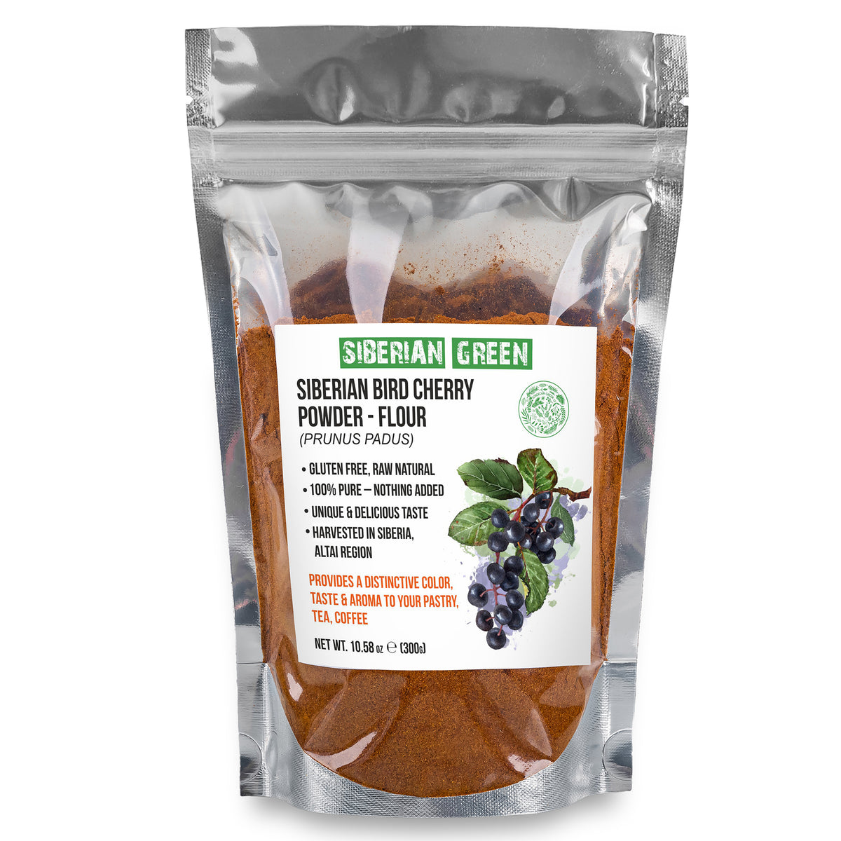 Sibirisches Vogelkirschenmehl - 300g | Aus der Natur gepflückt & glutenfrei