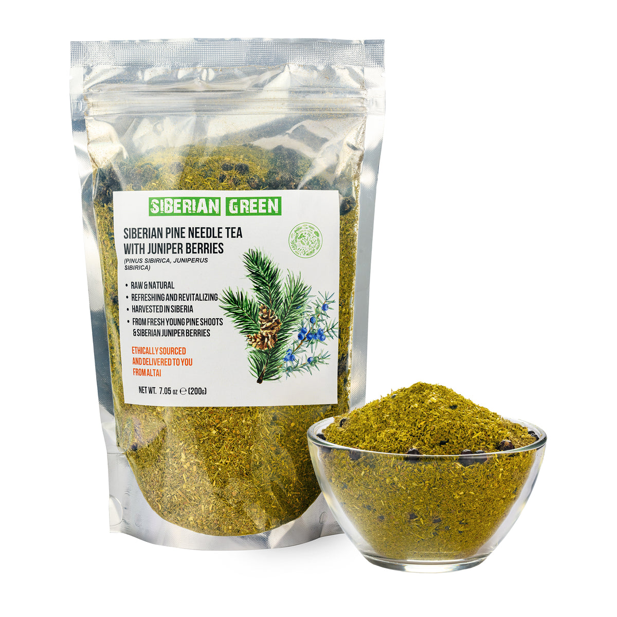 Sibirischer Kiefernnadel- & Wacholderbeerentee - 200g Lose-Mischung