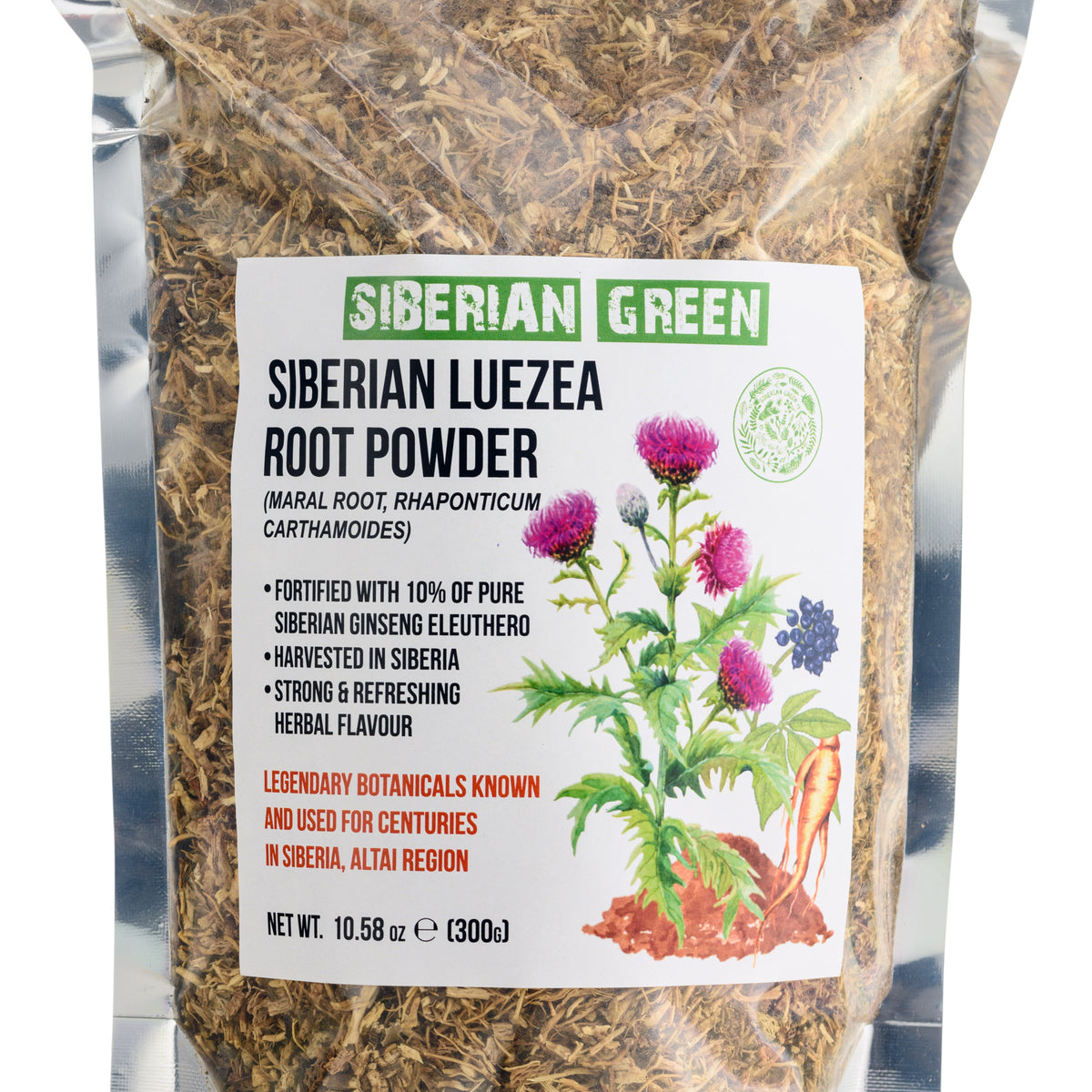 Leuzea-Wurzel & Sibirischer Ginseng Kräuterteepulver 