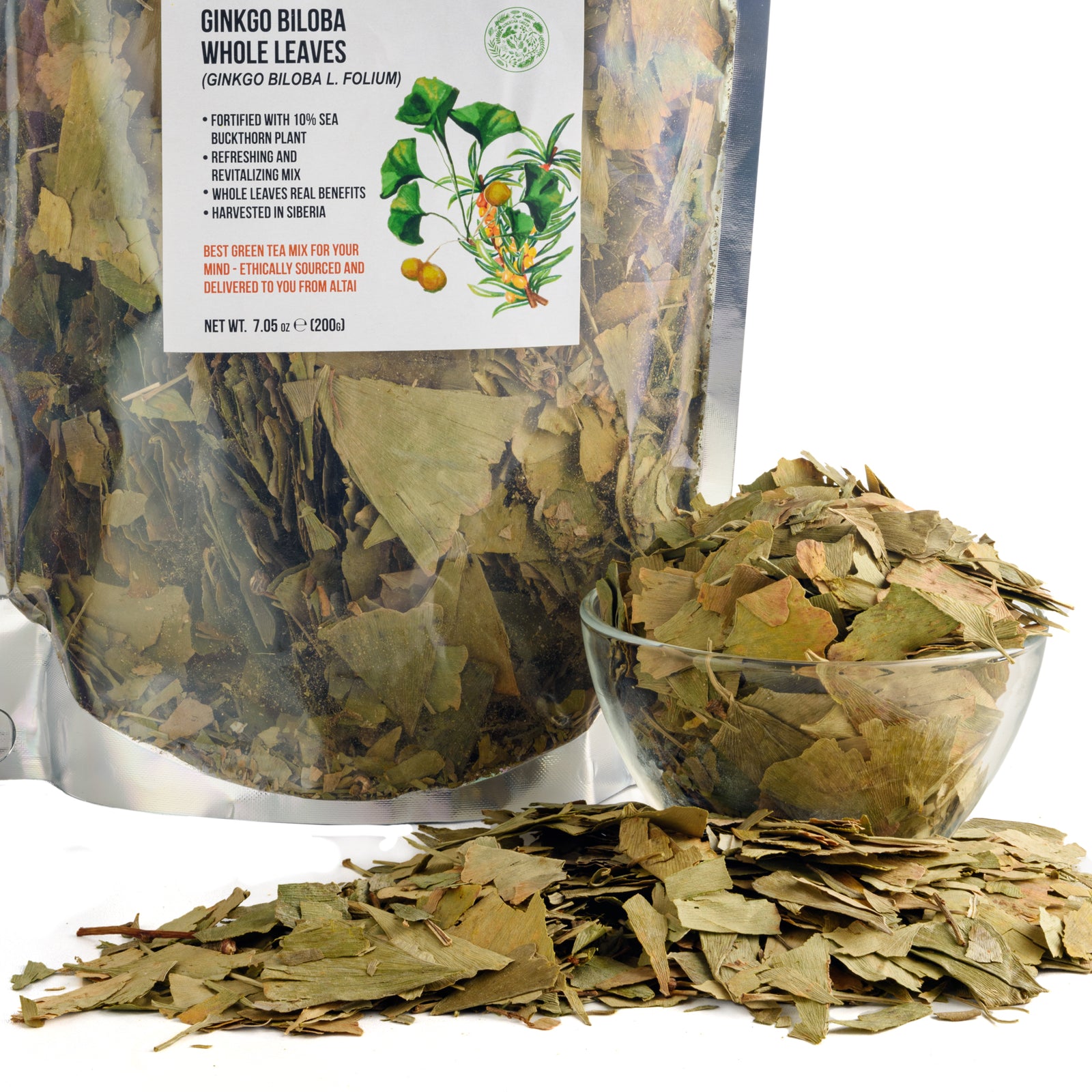 Ginkgo & Sanddorn Blatt-Tee - 200g