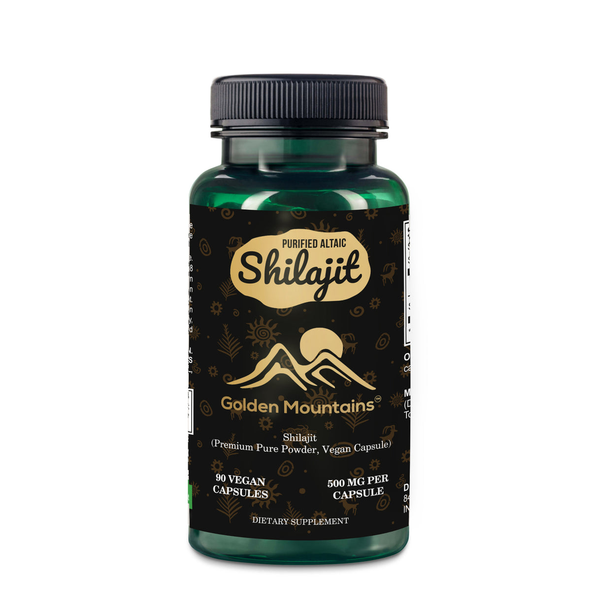 Golden Mountains Shilajit Vegane Kapseln - 500mg | 90 Stück