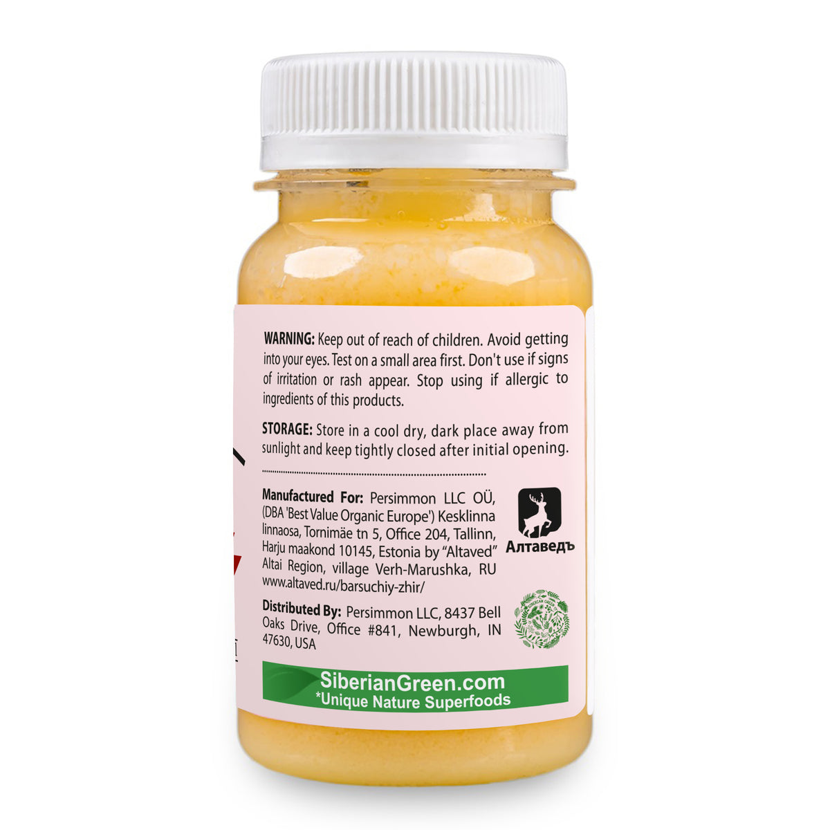 Sibirisches grünes wärmendes Dachsfett Creme-Gel - 100ml