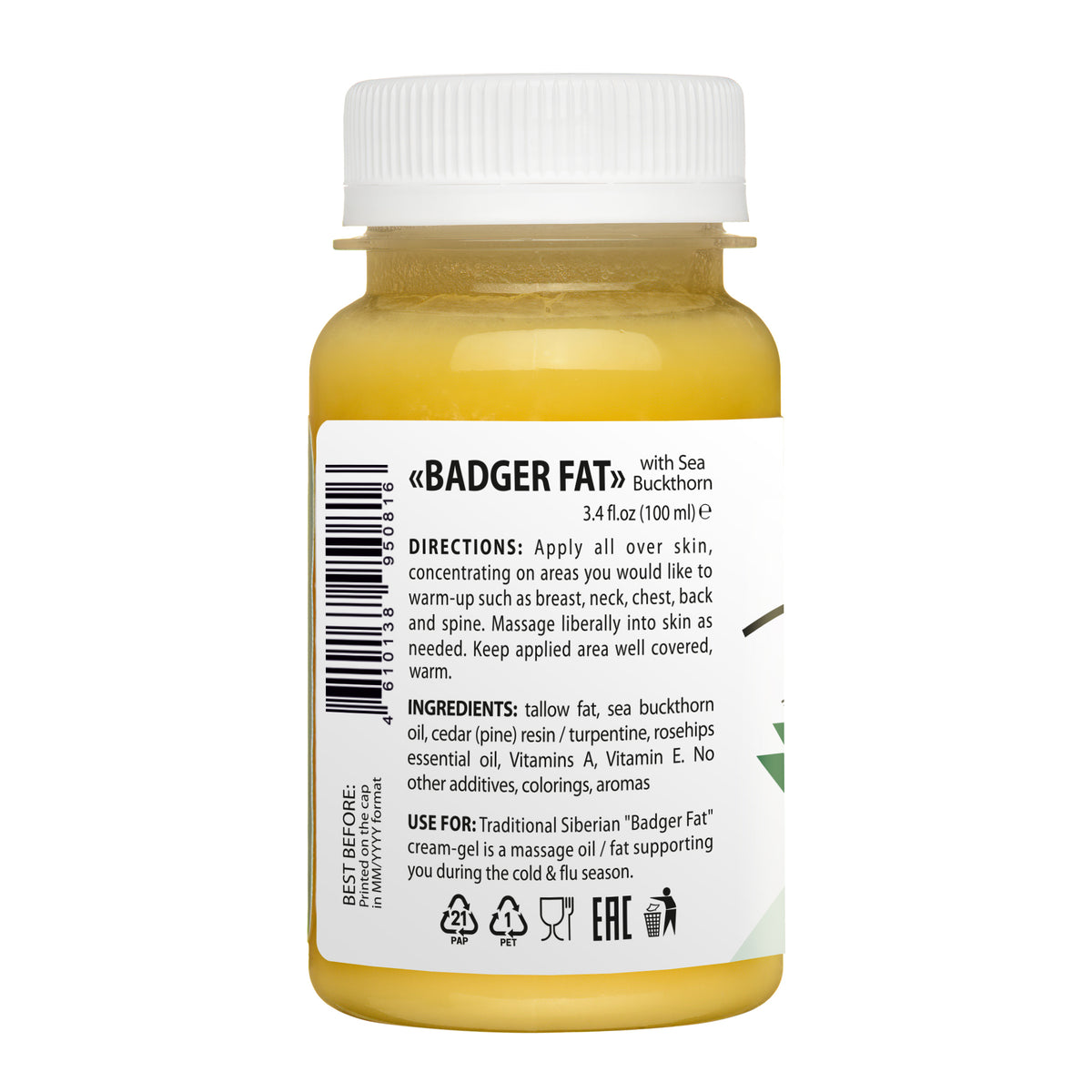 Badger Fettcreme mit Sanddorn & Kiefernharz - 100ml