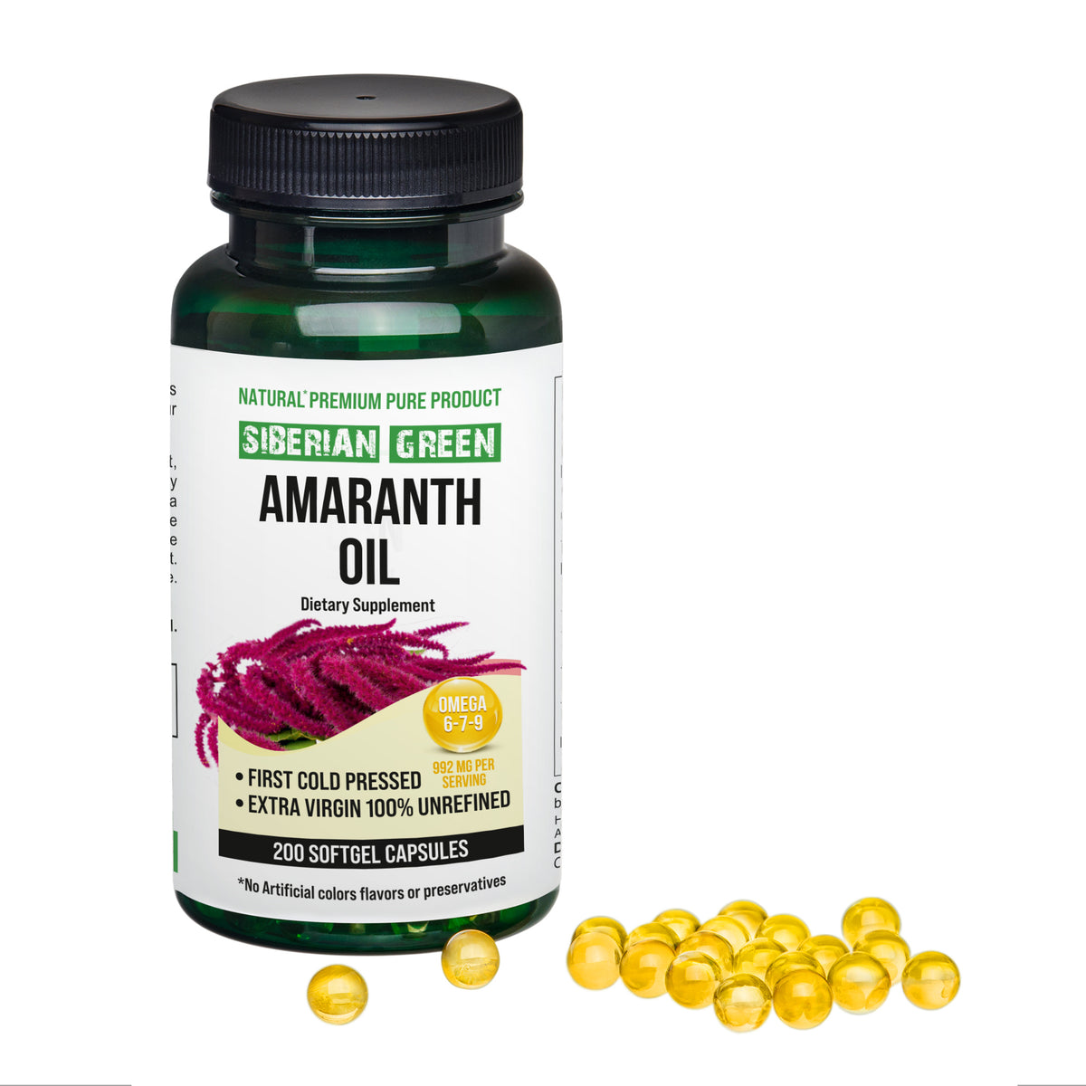 Bio-Amaranthsamenöl-Kapseln - 200 Weichkapseln