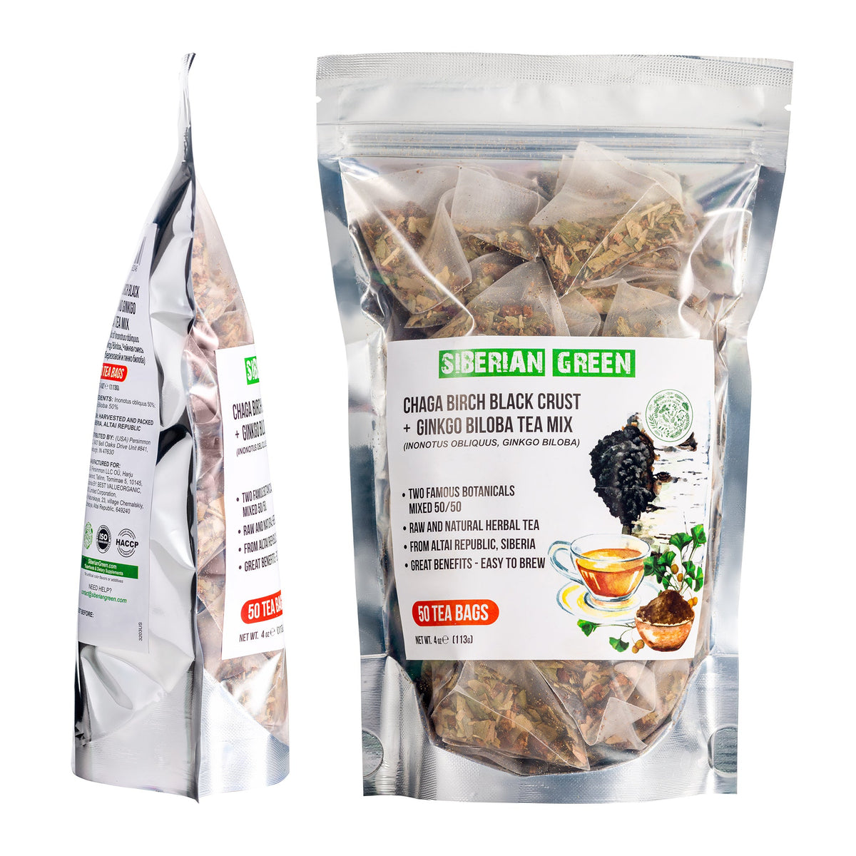 Sibirischer Grüner Ginkgo Biloba Tee mit Chaga Nährwertangaben