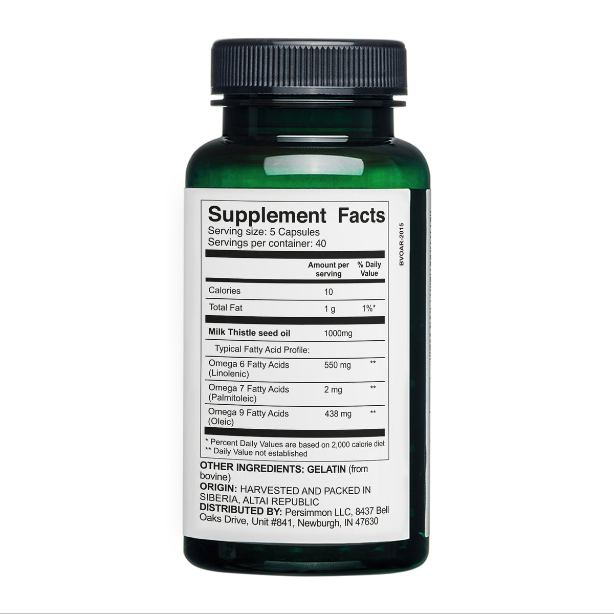 Sibirisches grünes Mariendistelöl Kapseln - 200 Softgels | Kaltgepresst & unraffiniert