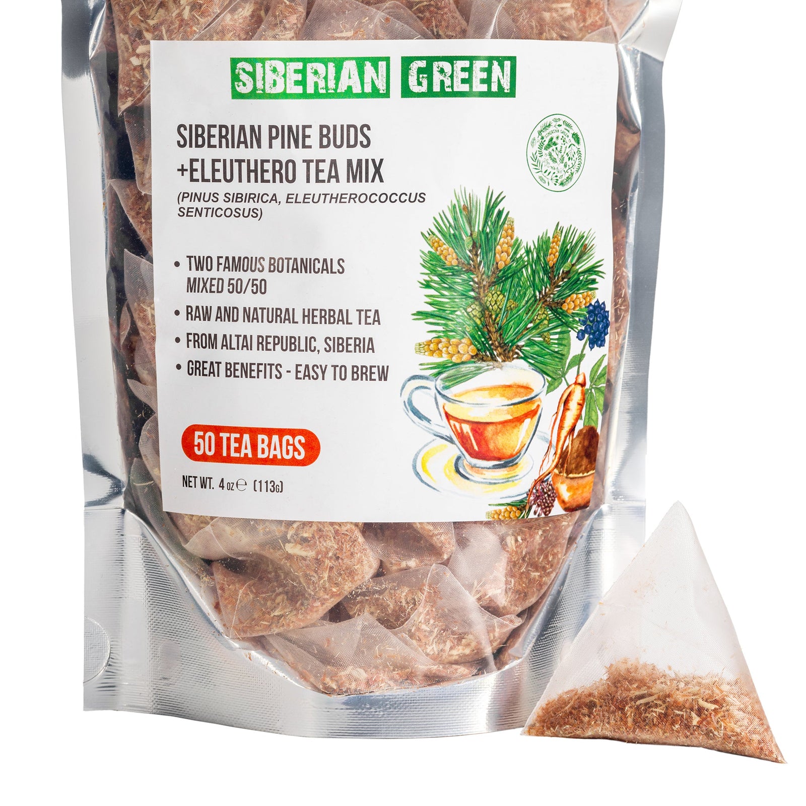 Sibirischer Eleuthero-Wurzel & Kiefernknospen Tee 