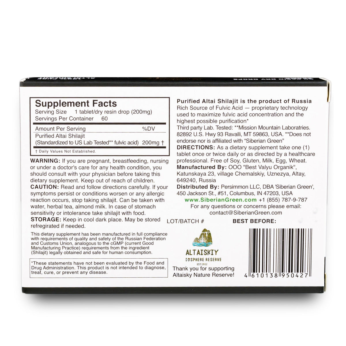 reines Shilajit-Harz aus Altai
